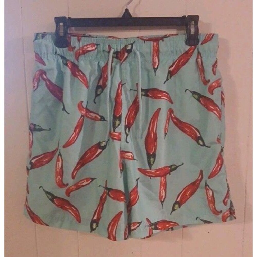 George Men’s Swim Trunks  Chili Pepper Print Size Medium